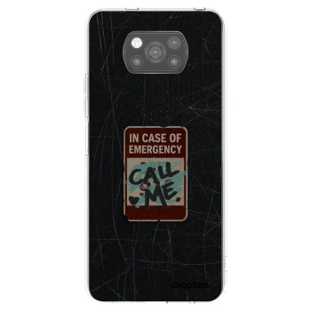 Picasee Μαύρη θήκη σιλικόνης για Xiaomi Poco X3 - EMERGENCY