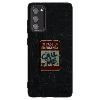 Picasee Μαύρη θήκη σιλικόνης για Samsung Galaxy S20 FE - EMERGENCY