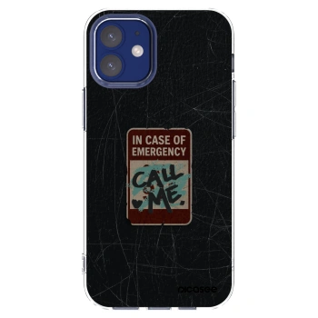 Picasee διαφανής θήκη σιλικόνης Apple iPhone 12 mini - EMERGENCY