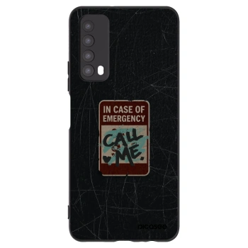 Picasee Μαύρη θήκη σιλικόνης για Huawei P Smart 2021 - EMERGENCY