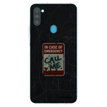 Picasee διαφανής θήκη σιλικόνης Samsung Galaxy M11 - EMERGENCY