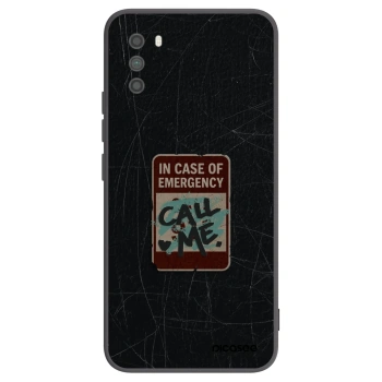 Picasee Μαύρη θήκη σιλικόνης για Xiaomi Poco M3 - EMERGENCY