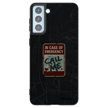 Picasee Μαύρη θήκη σιλικόνης για Samsung Galaxy S21+ 5G G996F - EMERGENCY
