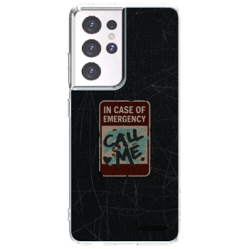 Picasee διαφανής θήκη σιλικόνης Samsung Galaxy S21 Ultra 5G G998B - EMERGENCY