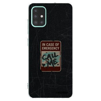 Picasee διαφανής θήκη σιλικόνης Samsung Galaxy M31s - EMERGENCY