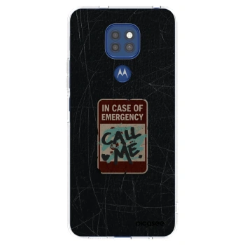 Picasee διαφανής θήκη σιλικόνης Motorola Moto G9 Play - EMERGENCY
