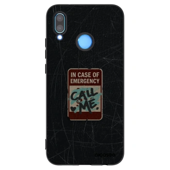Picasee Μαύρη θήκη σιλικόνης για Huawei P20 Lite - EMERGENCY