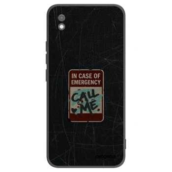 Picasee Μαύρη θήκη σιλικόνης για Xiaomi Redmi 9AT - EMERGENCY
