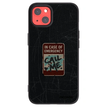 Picasee Μαύρη θήκη σιλικόνης για Apple iPhone 13 - EMERGENCY