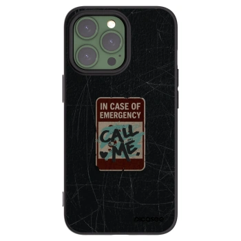 Picasee Μαύρη θήκη σιλικόνης για Apple iPhone 13 Pro - EMERGENCY