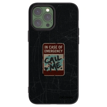 Picasee Μαύρη θήκη σιλικόνης για Apple iPhone 13 Pro Max - EMERGENCY