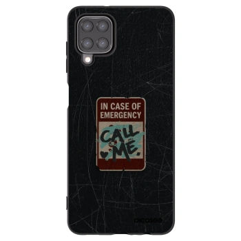 Picasee Μαύρη θήκη σιλικόνης για Samsung Galaxy M12 M127F - EMERGENCY