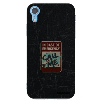 Picasee διαφανής θήκη σιλικόνης Apple iPhone XR - EMERGENCY