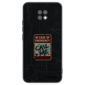 Picasee Μαύρη θήκη σιλικόνης για Xiaomi Redmi Note 9T - EMERGENCY