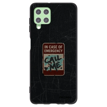 Picasee Μαύρη θήκη σιλικόνης για Samsung Galaxy A22 A225F 4G - EMERGENCY
