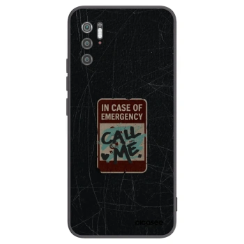 Picasee Μαύρη θήκη σιλικόνης για Xiaomi Poco M3 Pro 5G - EMERGENCY