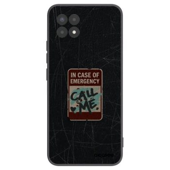 Picasee Μαύρη θήκη σιλικόνης για Realme 8i - EMERGENCY