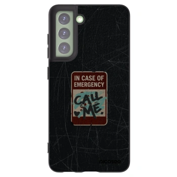 Picasee Μαύρη θήκη σιλικόνης για Samsung Galaxy S21 FE 5G - EMERGENCY