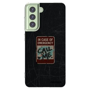 Picasee διαφανής θήκη σιλικόνης Samsung Galaxy S21 FE 5G - EMERGENCY