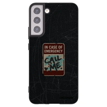Picasee Μαύρη θήκη σιλικόνης για Samsung Galaxy S22+ 5G - EMERGENCY