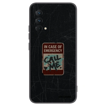 Picasee Μαύρη θήκη σιλικόνης για Realme GT Master Edition 5G - EMERGENCY