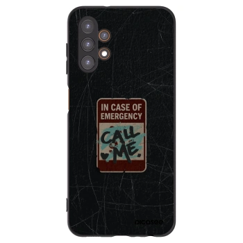 Picasee Μαύρη θήκη σιλικόνης για Samsung Galaxy A13 4G A135 - EMERGENCY