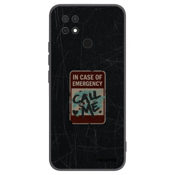 Picasee Μαύρη θήκη σιλικόνης για Xiaomi Redmi 10C - EMERGENCY