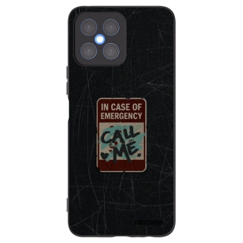 Picasee Μαύρη θήκη σιλικόνης για Honor X8 4G - EMERGENCY