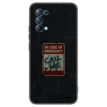 Picasee Μαύρη θήκη σιλικόνης για OPPO Reno 5 5G - EMERGENCY