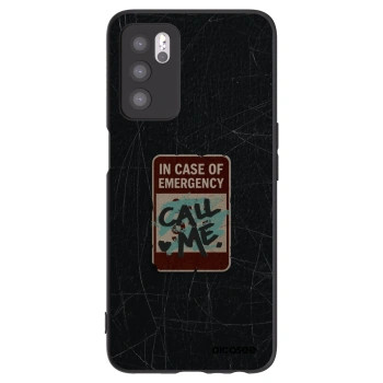 Picasee Μαύρη θήκη σιλικόνης για OPPO A16s - EMERGENCY