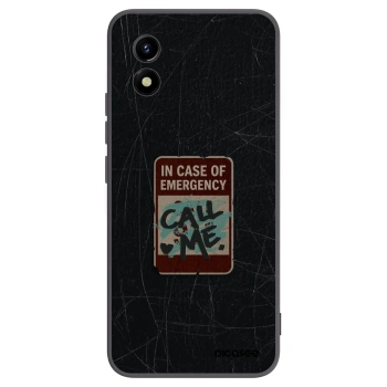 Picasee Μαύρη θήκη σιλικόνης για Vivo Y01 - EMERGENCY