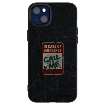 Picasee Μαύρη θήκη σιλικόνης για Apple iPhone 14 Plus - EMERGENCY