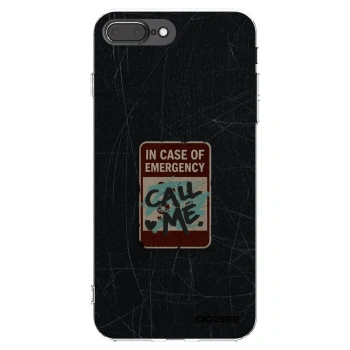 Picasee διαφανής θήκη σιλικόνης Apple iPhone 8 Plus - EMERGENCY