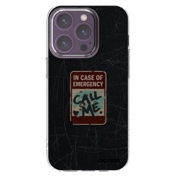 Picasee διαφανής θήκη σιλικόνης Apple iPhone 14 Pro - EMERGENCY