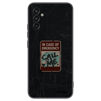 Picasee Μαύρη θήκη σιλικόνης για Samsung Galaxy M13 M135F - EMERGENCY