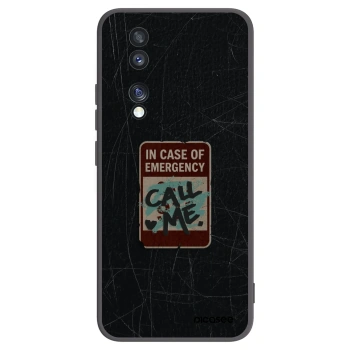 Picasee Μαύρη θήκη σιλικόνης για Honor 70 - EMERGENCY