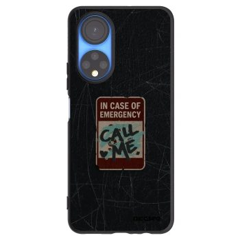 Picasee Μαύρη θήκη σιλικόνης για Honor X7 - EMERGENCY