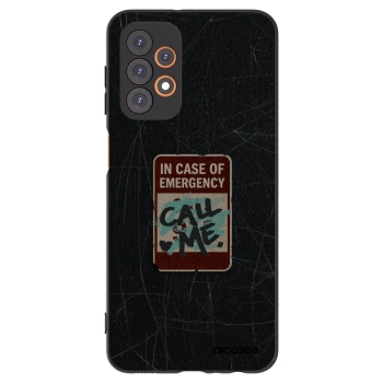 Picasee Μαύρη θήκη σιλικόνης για Samsung Galaxy A23 A235F 4G - EMERGENCY