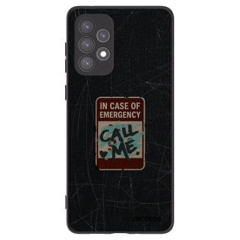 Picasee Μαύρη θήκη σιλικόνης για Samsung Galaxy A73 5G - EMERGENCY