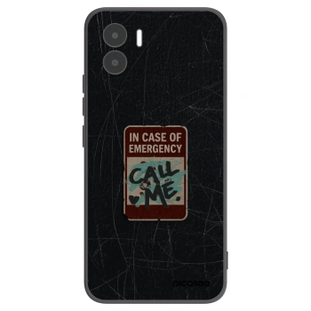 Picasee Μαύρη θήκη σιλικόνης για Xiaomi Redmi A1 - EMERGENCY
