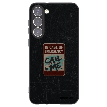 Picasee Μαύρη θήκη σιλικόνης για Samsung Galaxy S23+ 5G - EMERGENCY