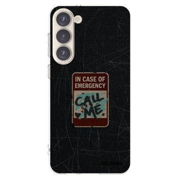 Picasee διαφανής θήκη σιλικόνης Samsung Galaxy S23+ 5G - EMERGENCY