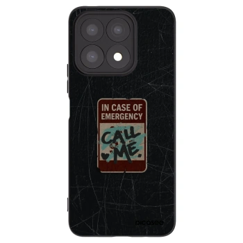 Picasee Μαύρη θήκη σιλικόνης για Honor X8a - EMERGENCY