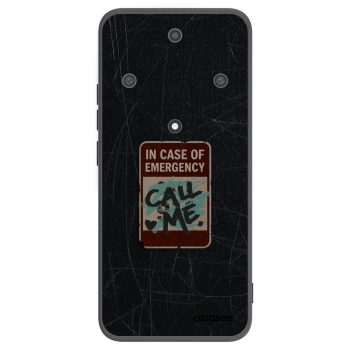Picasee Μαύρη θήκη σιλικόνης για Honor Magic5 Lite 5G - EMERGENCY