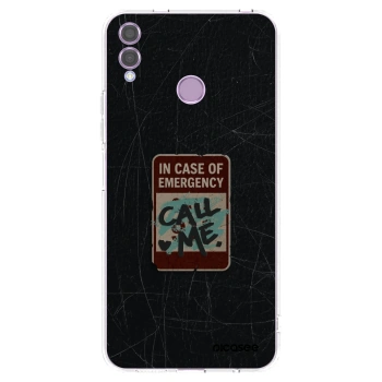Picasee διαφανής θήκη σιλικόνης Honor 8X - EMERGENCY