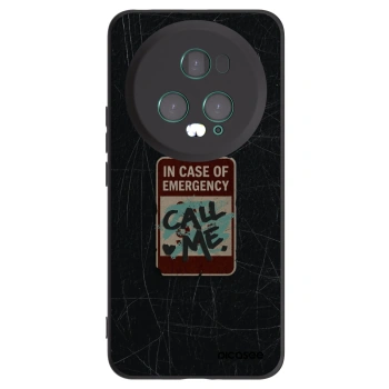 Picasee Μαύρη θήκη σιλικόνης για Honor Magic5 Pro - EMERGENCY