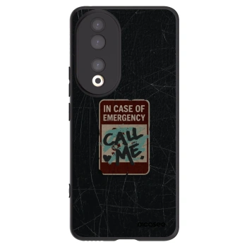 Picasee Μαύρη θήκη σιλικόνης για Honor 90 5G - EMERGENCY