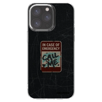 Picasee διαφανής θήκη σιλικόνης Apple iPhone 15 Pro Max - EMERGENCY