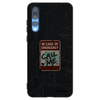 Picasee Μαύρη θήκη σιλικόνης για Huawei P20 Pro - EMERGENCY