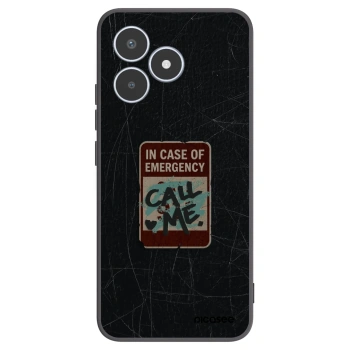 Picasee Μαύρη θήκη σιλικόνης για Realme C53 - EMERGENCY